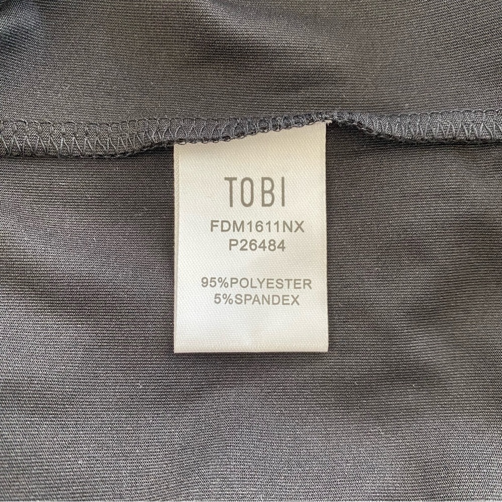NWT Tobi Asymmetrical Neck Cut Out Long Sleeve Bodycon Maxi Dress Black Small - Picture 12 of 14